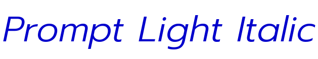 Prompt Light Italic Schriftart